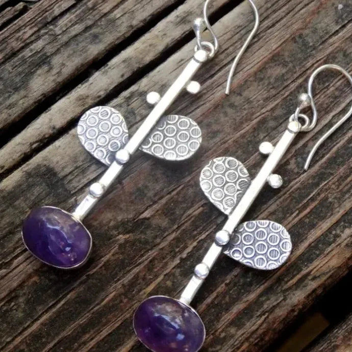 Vintage Bohemian Zinc Alloy Drop Earrings for Women Daily Wear Fashion