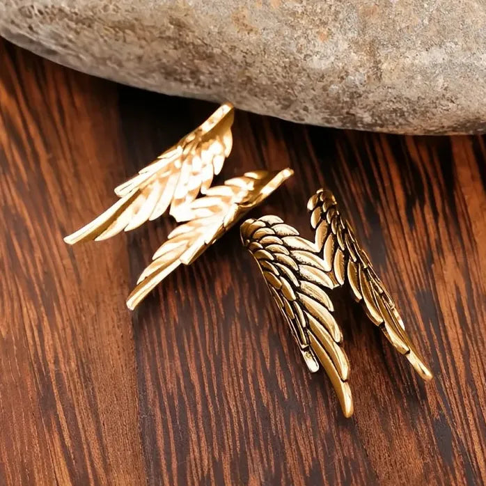 Geometric Wing Clip-On Earrings for Women Non-Piercing Brass Cuffs