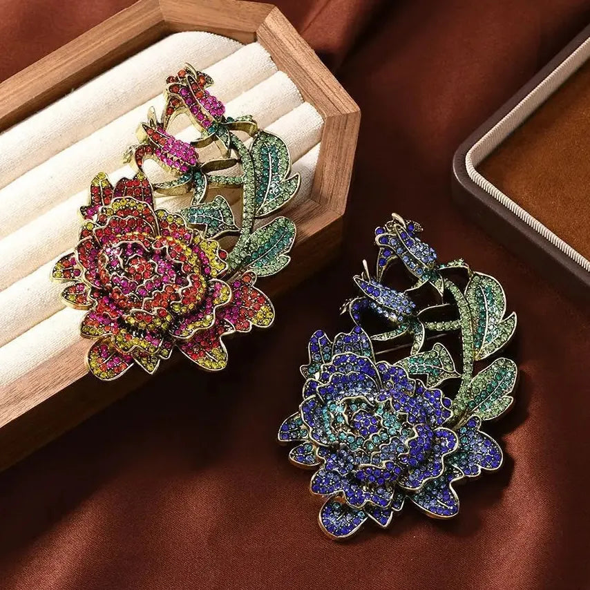 Classic Floral Brooch for Wedding Party Gift Men & Women