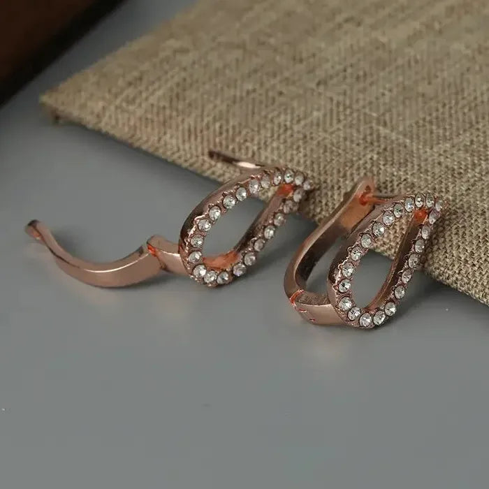 Teardrop Cubic Zirconia Earrings for Women Elegant Fashion Jewelry Accessories