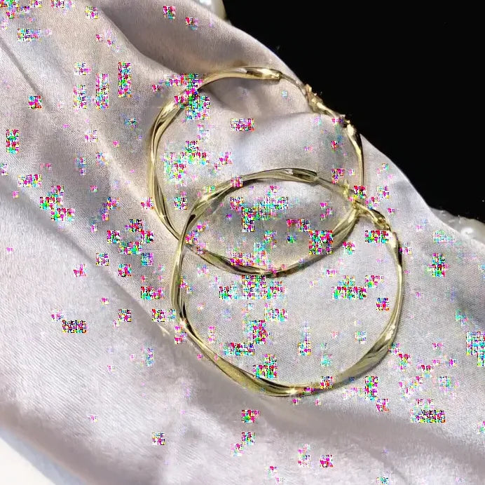 Twisty Style Women Geometric Metal Hoop Earrings Gold Silver Jewelry