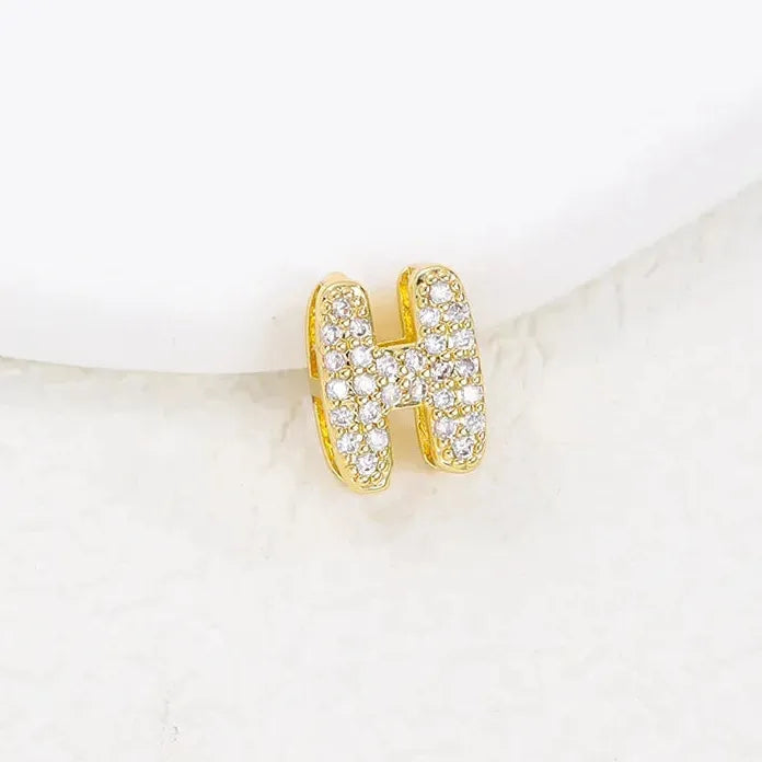 18K Gold Plated Zircon Initial Necklace Women Mini Alphabet Choker Gift