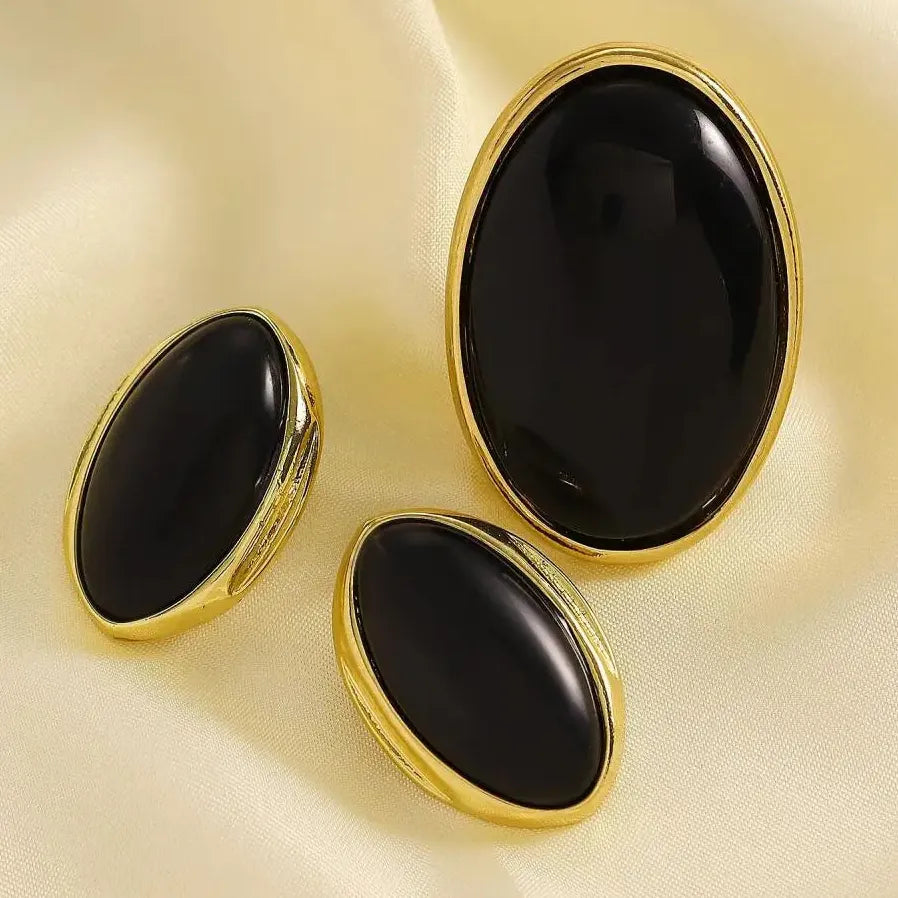 Red Acrylic Oval Geometric Stud Earrings for Women Fashion Jewelry