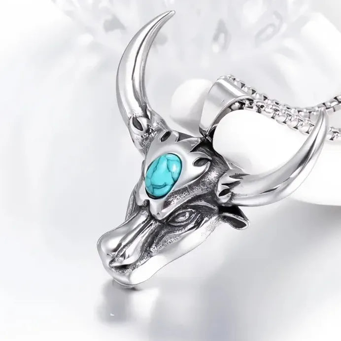 Lifelike Cow Pendant Necklace Zinc Alloy Unisex Hip-Hop Party Accessory
