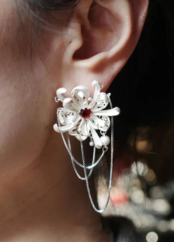 Vintage Plant-Shaped Copper Stud Earrings for Women Jewelry Gifts Party