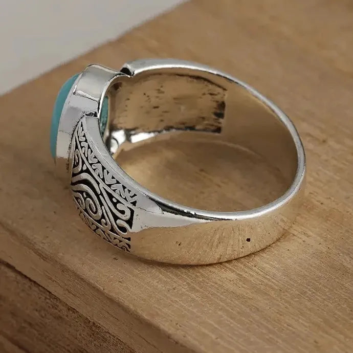 Retro Bohemian Resin Zinc Alloy Women's Ring Europe America Hot Sale