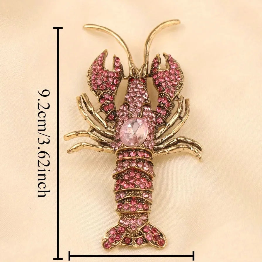 Elegant Lobster Brooch for Men and Women Wedding Gift Accessory