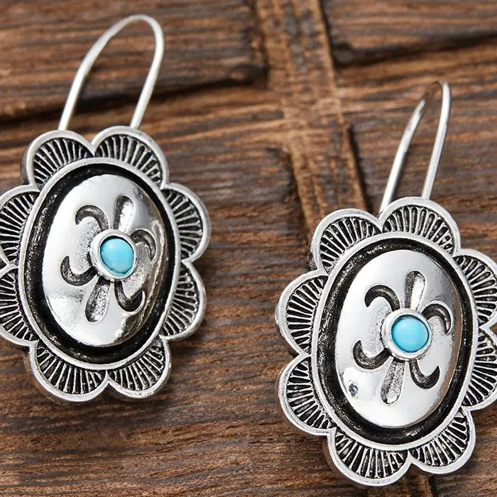 Indian Tribe Vintage Ethnic Metal Drop Dangle Earrings for Women Jewelry