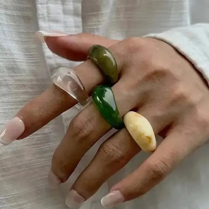 Y2K Boho Irregular Finger Rings for Women Trendy 2025 Statement Jewelry