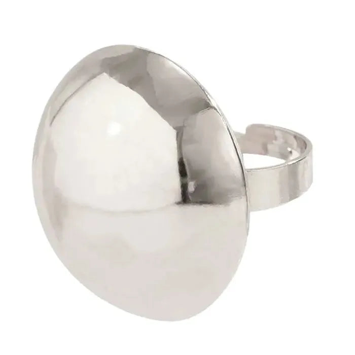 Adjustable Ball Shape Ring for Women Men Gold Silver Fashion Jewelry