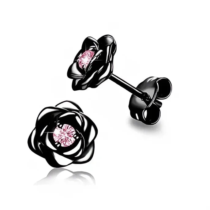 Eternity Love Heart Stud Earrings for Women Cubic Zirconia Copper Alloy Wedding Jewelry Silver Gold Color