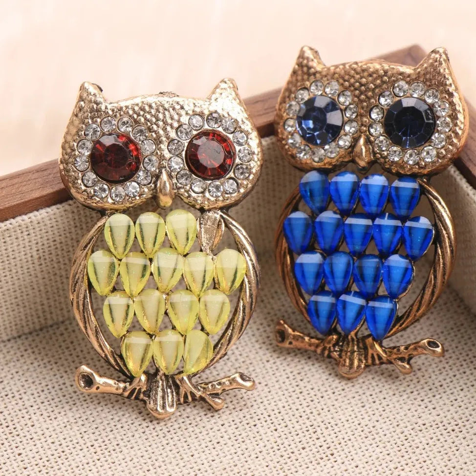 Elegant Owl Brooch Wedding Holiday Gift for Men & Women