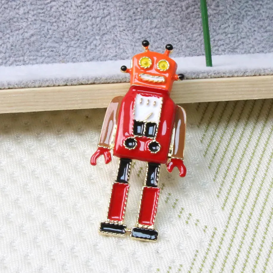 Luxury Classic Robot Brooch Jewelry Gift for Men and Women