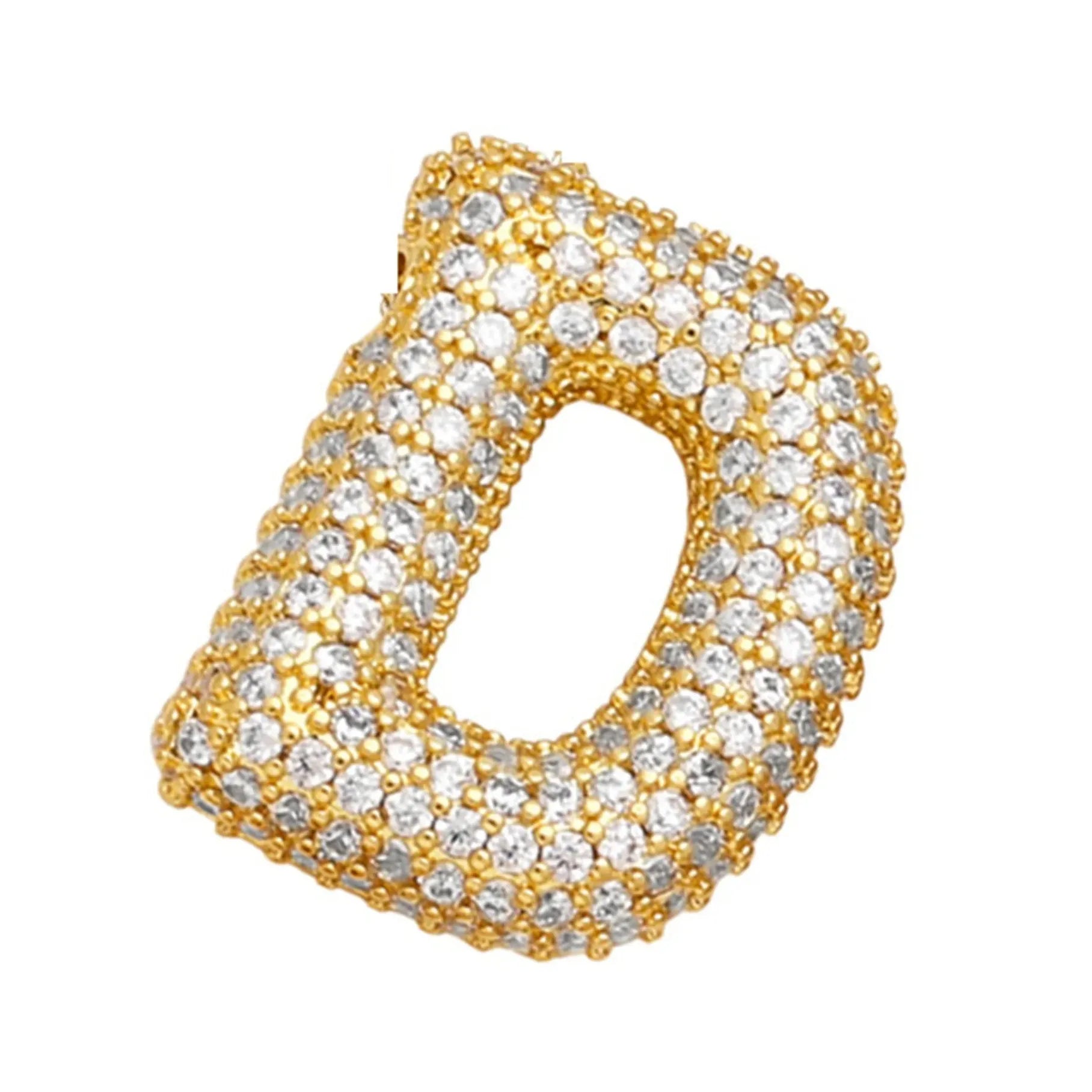 2026 Stainless Steel Bubble Letter A-Z Necklace Cubic Zirconia Pendant Women Girls