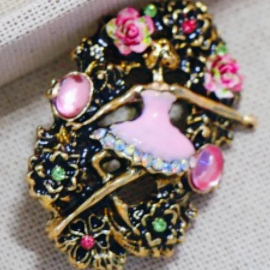 Luxury Openwork Dancer Brooch Classic Elegant Gift for Men Women