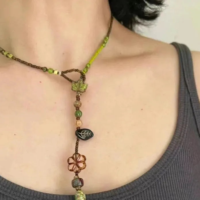 Acrylic Geometric Circle Pendant Necklace for Women Adjustable Rope Chain Jewelry