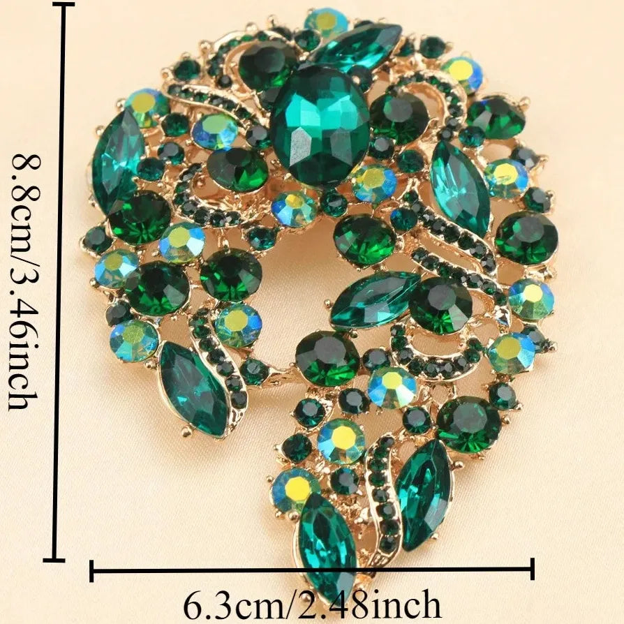 Floral Openwork Brooch Classic Wedding Gift for Men and Women
