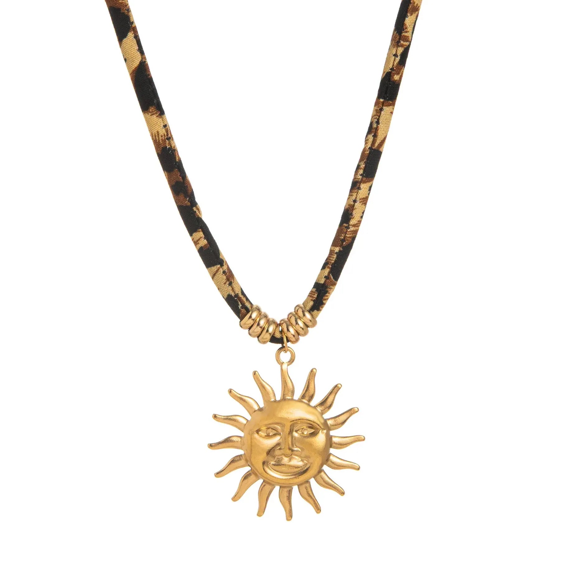18K Gold Plated Stainless Steel Geometric Pendant Necklace Women Choker Jewelry