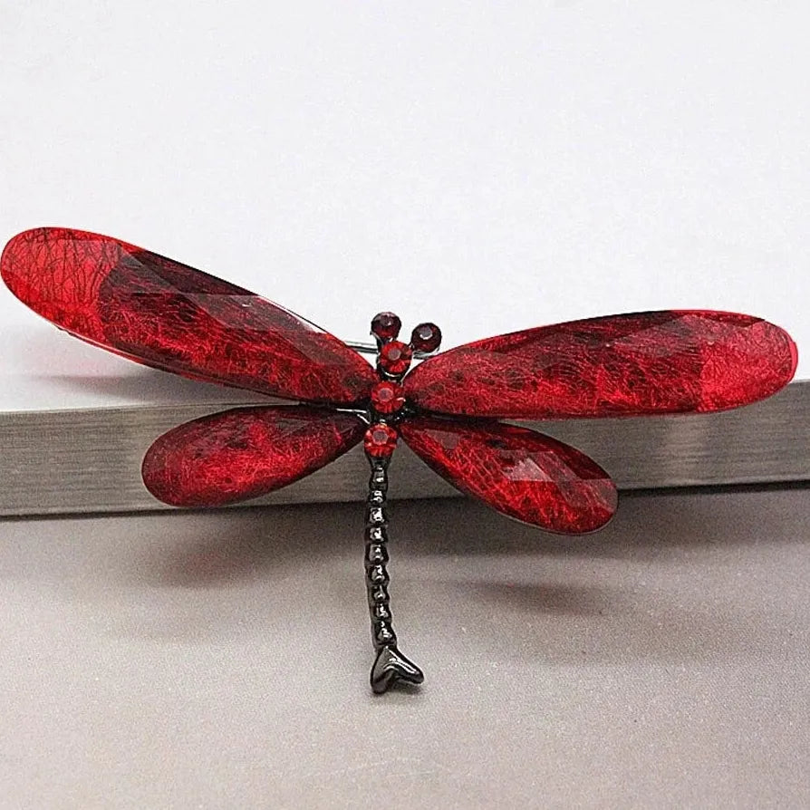 Vintage Crystal Butterfly Brooch Pin Jewelry for Women Elegant Accessory