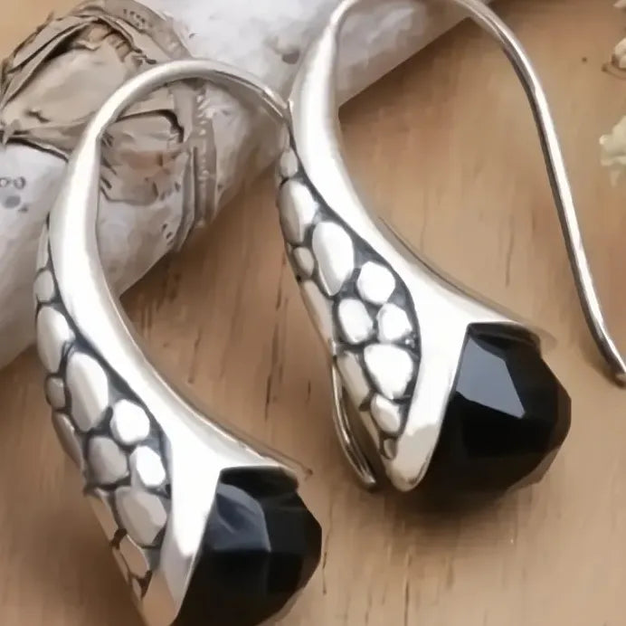 Vintage Luxury Women Drop Earrings Geometric Metal Copper Alloy Jewelry