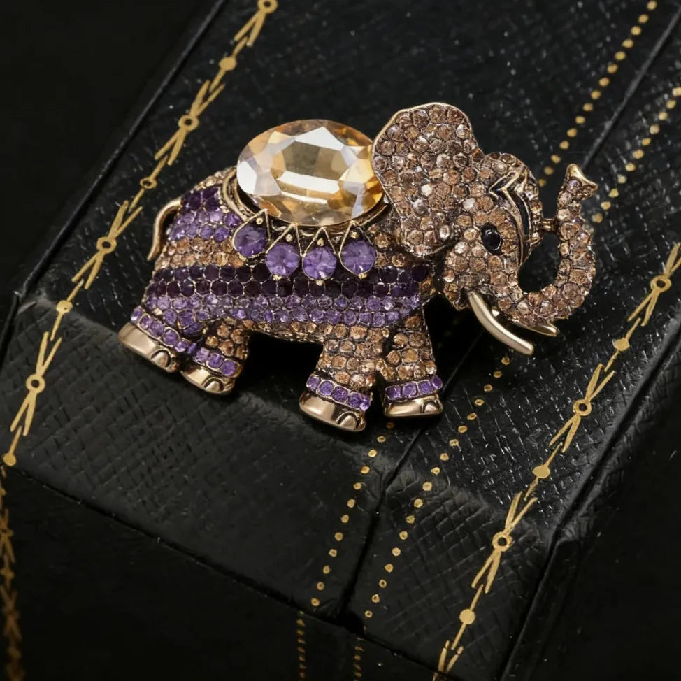 Classic Elephant Brooch Wedding Gift for Women and Men Stylish Accessory