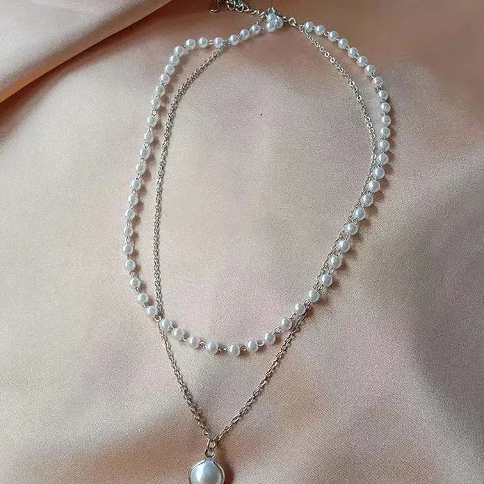 Vintage Camellia Pearl Pendant Necklace for Women Wedding Jewelry Gift