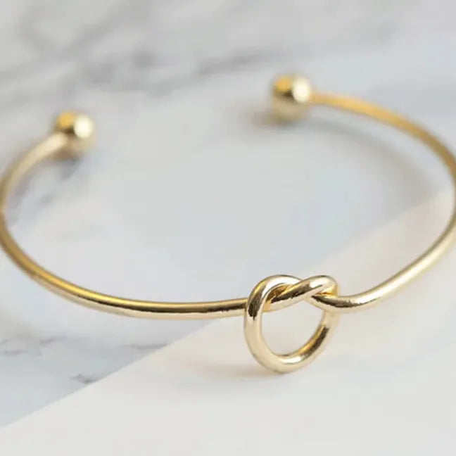Gold Geometric Stainless Steel Adjustable Cuff Bracelet Women's Jewelry