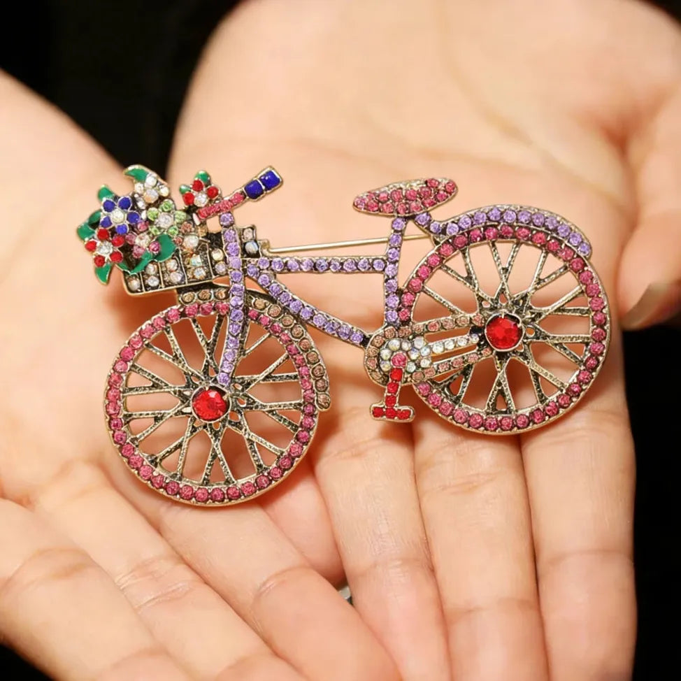 Luxury Classic Bicycle Brooch for Men & Women Elegant Gift Accessory