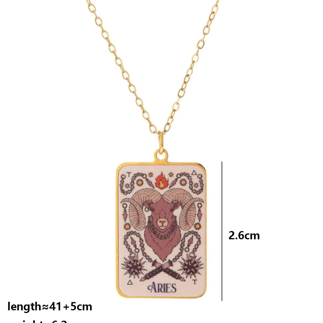 18k Gold Plated Stainless Steel Geometric Pendant Necklace for Women Stylish