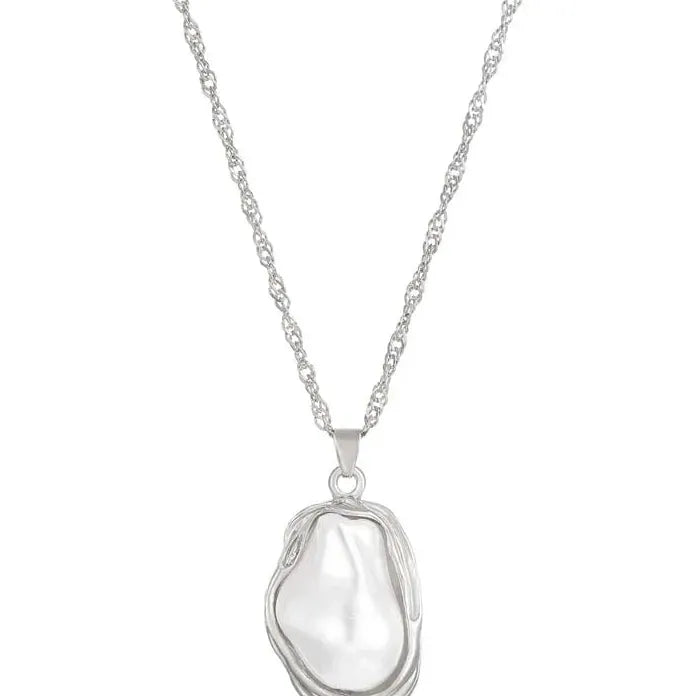 Vintage Gold Imitation Pearl Pendant Adjustable Metal Necklace Jewelry Set for Women