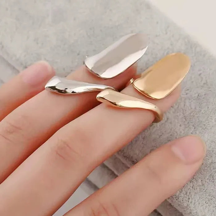 Minimalist Vintage Punk Metal Nail Finger Ring for Women Gift Jewelry