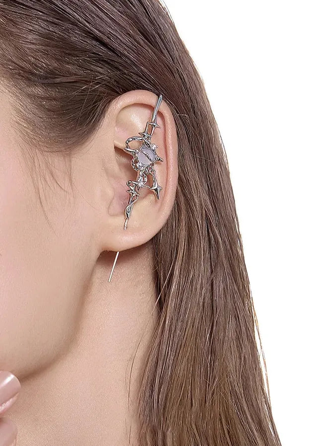 2024 Copper Moon Stud Earrings Cyberpunk Unisex Jewelry Gift Symbolic