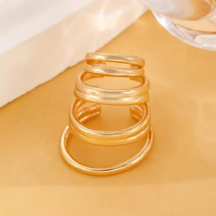 Vintage Asymmetry Round Cartilage Fake Piercing Copper Ear Clips Women Jewelry