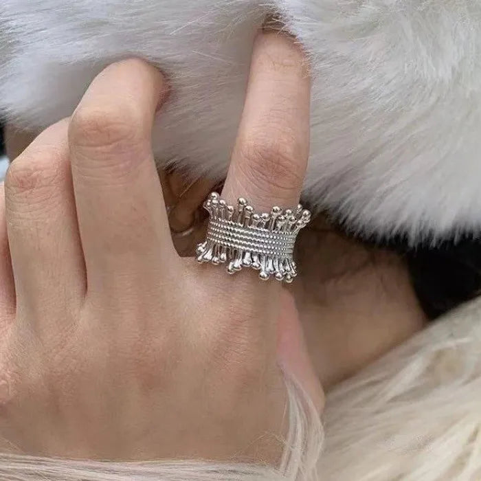 Adjustable Geometric Wide Open Finger Ring for Women Gift Trendy Jewelry