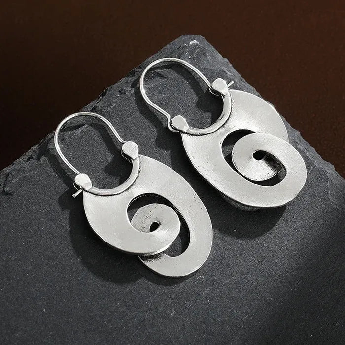 Classic Silver Big Hoop Earrings for Women Girls Zinc Alloy Fashion Jewelry Gift