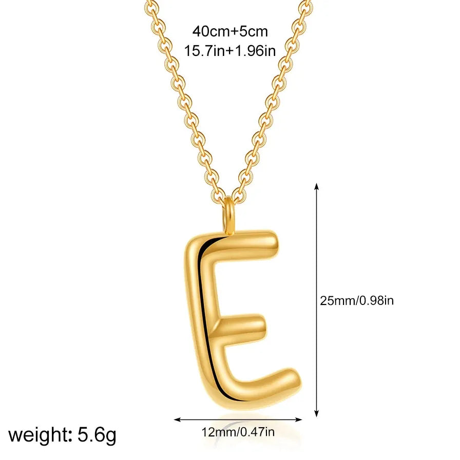 18K Gold Plated A-Z Initial Necklace Waterproof Alphabet Choker Jewelry Gift Women