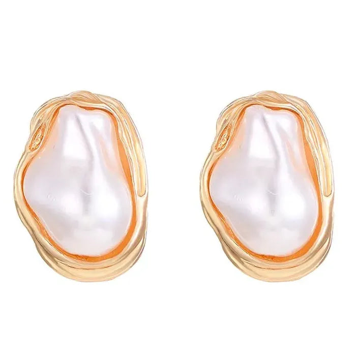 Vintage Gold Imitation Pearl Pendant Adjustable Metal Necklace Jewelry Set for Women