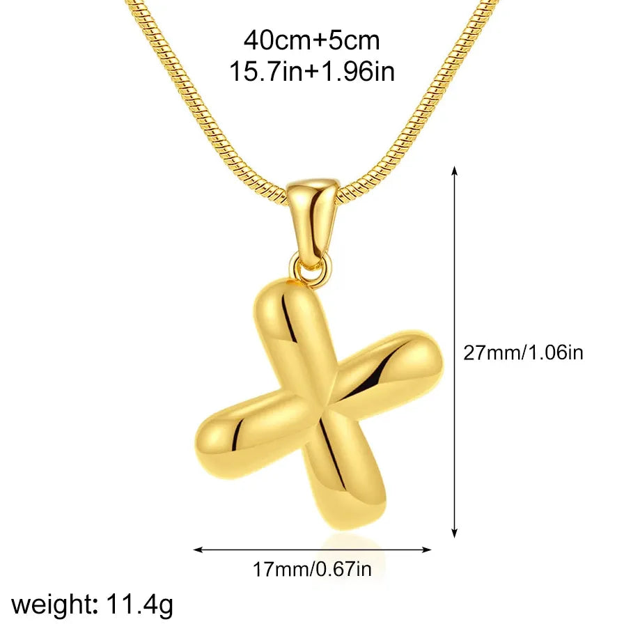 A-Z Alphabet Initial Necklace for Women 18k Gold Plated Pendant Choker Jewelry Gift
