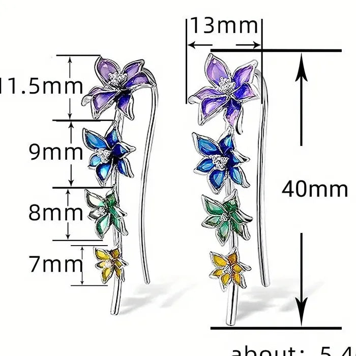 Women's Morning Glory Drop Earrings Copper Minimalist Fashion Accessories