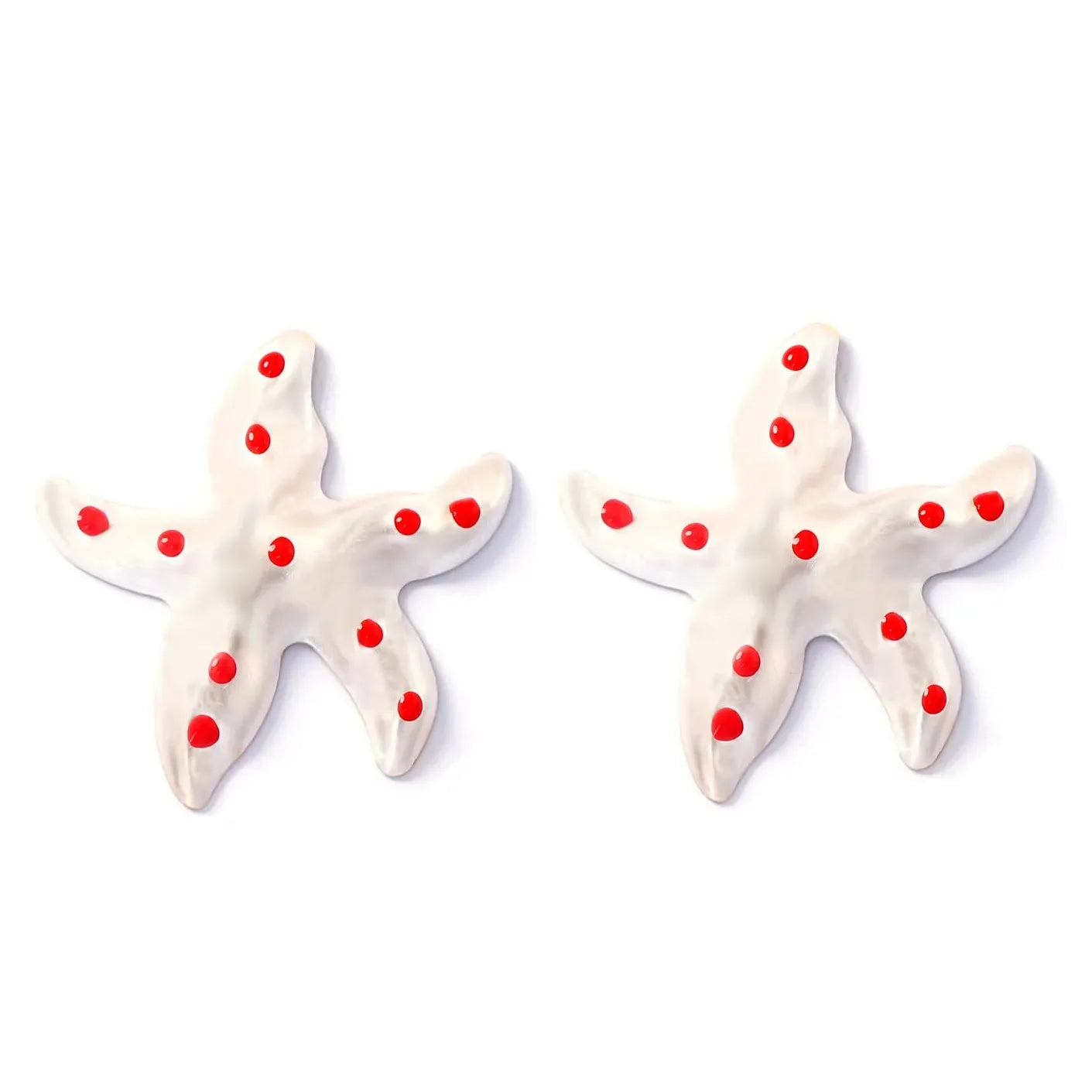 Colorful Drop Oil Metal Starfish Earrings Women Ocean Style Stud Jewelry