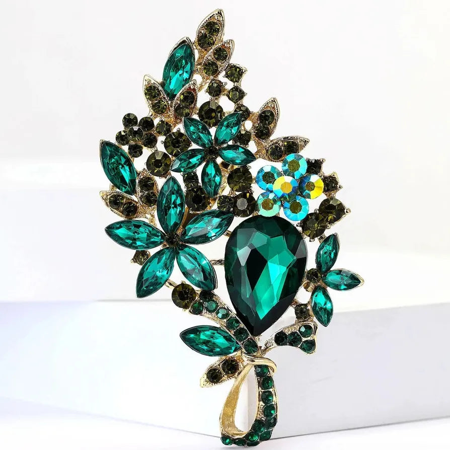 Luxury Floral Classic Brooch Wedding Gift for Men and Women