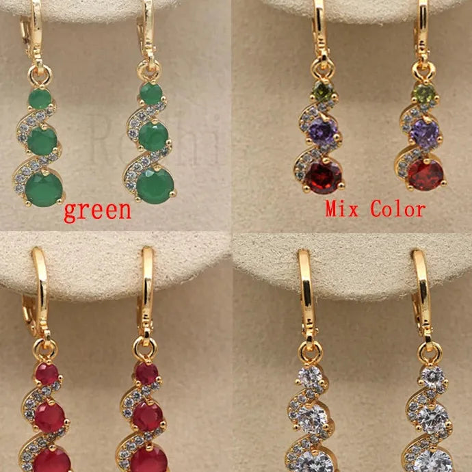 Women's Stud Earrings with Dazzling CZ Stone Sparkling Party Jewelry