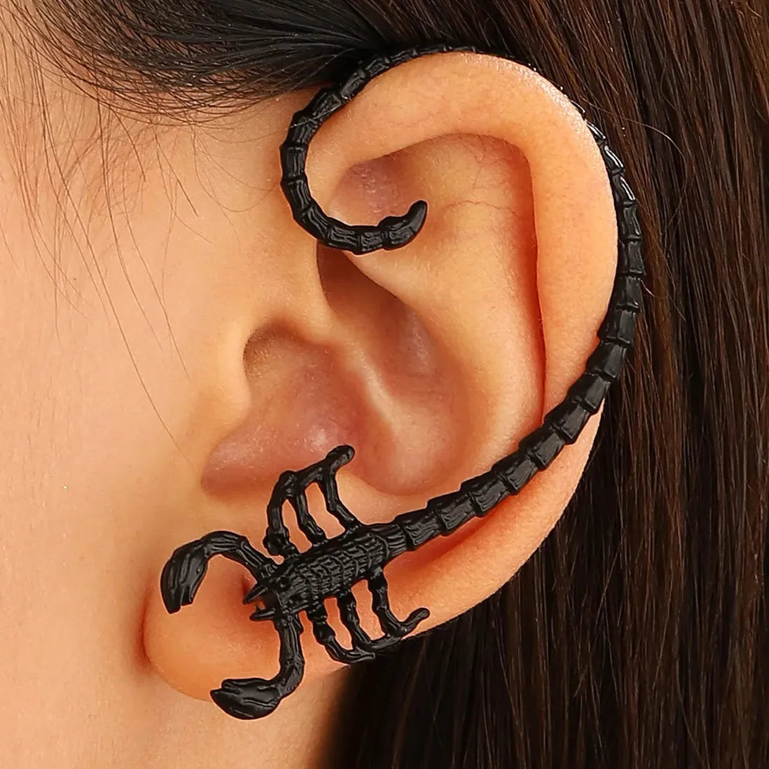 Halloween Gothic Scorpion Clip Earrings Punk Rock Animal Statement Jewelry