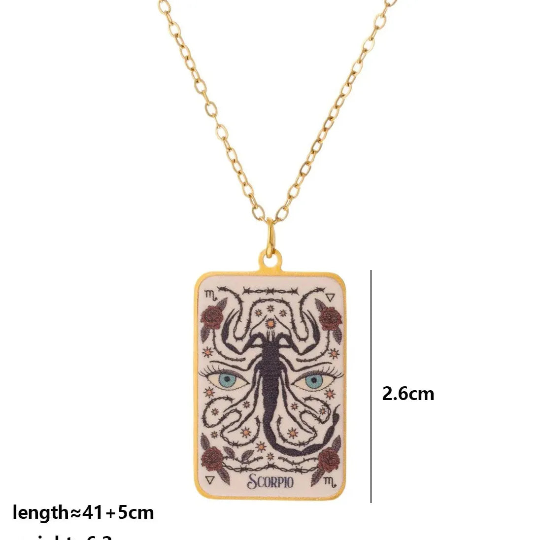 18k Gold Plated Stainless Steel Geometric Pendant Necklace for Women Stylish