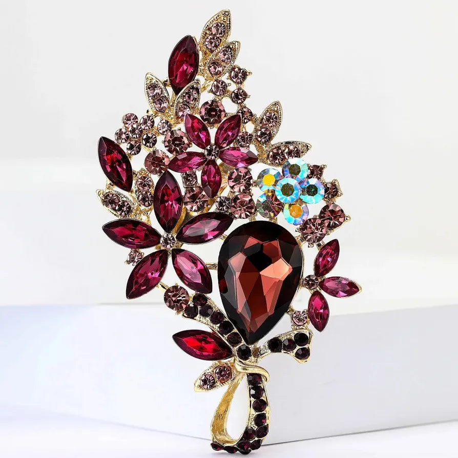 Luxury Floral Classic Brooch Wedding Gift for Men and Women