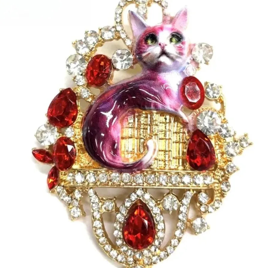 Luxury Elegant Classic Cat Brooch Jewelry Gift for Women Men