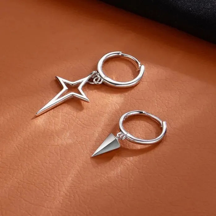 Korean Zircon Crystal Cross Drop Earrings Women Gothic Punk Hip Hop Jewelry