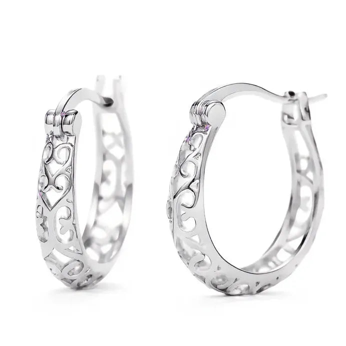 Elegant Geometric Hollow-Out Hoop Earrings Jewelry Gift for Women