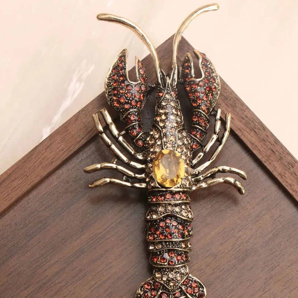 Vintage Lobster & Crab Brooches Classic Fashion Jewelry Gift for Men & Women
