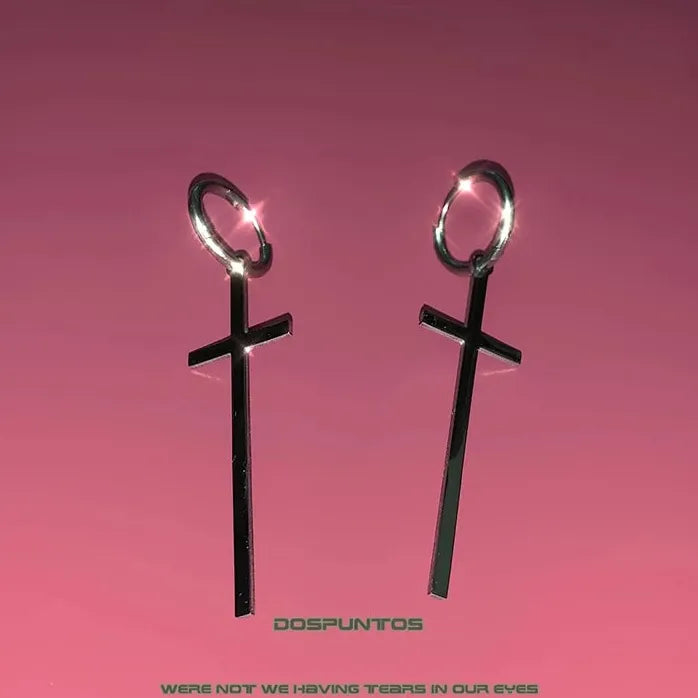 2024 Extra-Long Copper Alloy Cross Earrings Religious Unisex Jewelry Gift